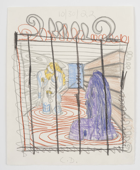 Untitled, Colored pencil, charcoal and pencil on paper