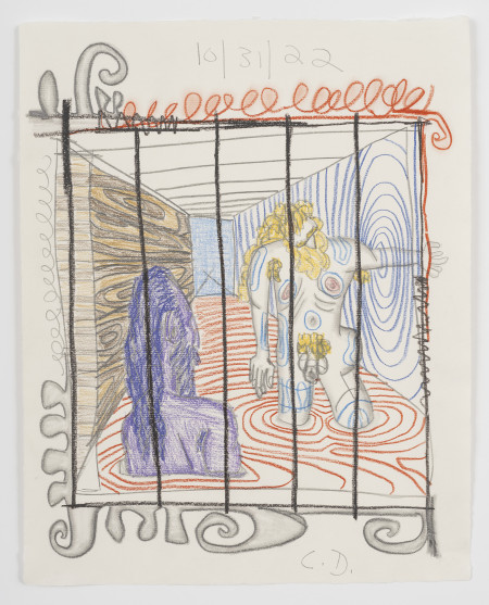 Untitled, Colored pencil, charcoal and pencil on paper