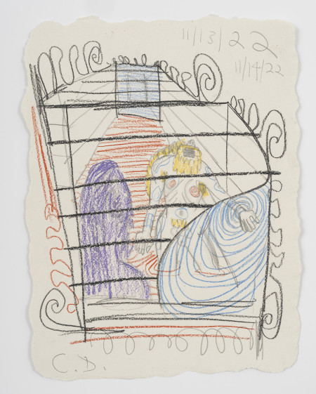 Untitled, Colored pencil, charcoal and pencil on paper