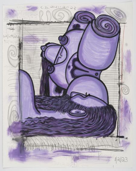 Untitled, Acrylic, wax crayon and graphite on paper