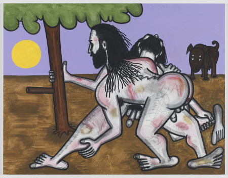 A Wrestling Place (3), Mixed media on linen