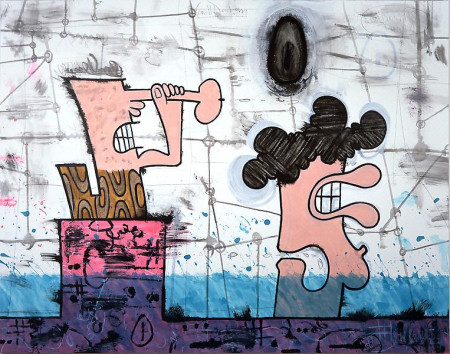 Another Island, Mixed media on linen