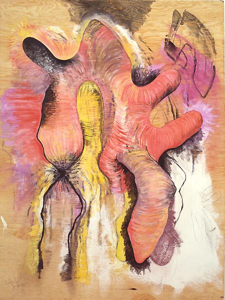 Babysitter, Mixed media on fir