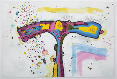 Ball Painting #2, Mixed media on linen