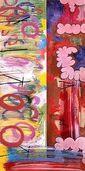 Barrier, Mixed media on maple veneer