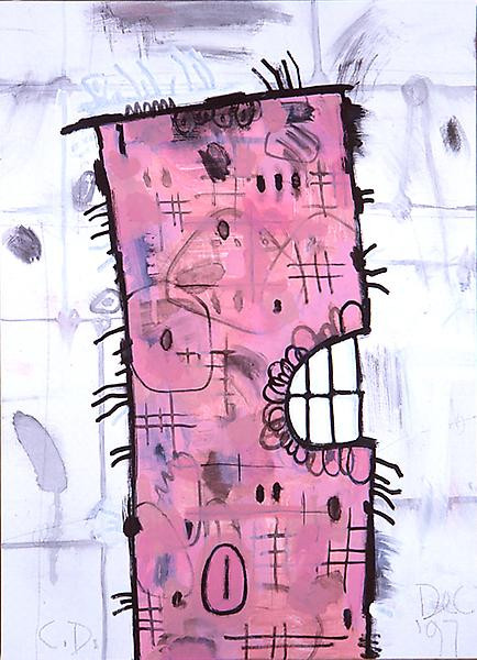 Character Study #1, Mixed media linen