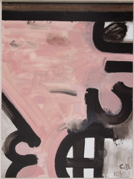 Composite Image (head), Mixed media on linen