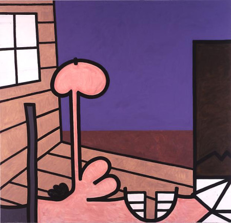 Edge of His World (One), Mixed media on linen