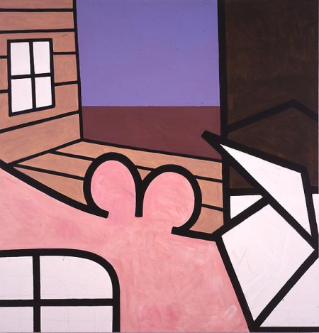 Edge of His World (Three), mixed media on linen