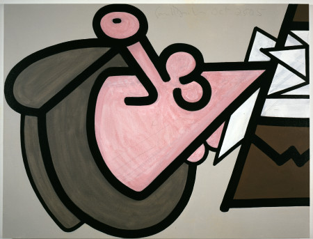 Featureless Four, Mixed media on linen