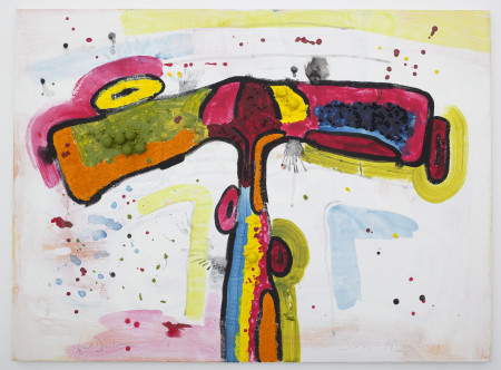 First Ball Painting, Mixed media on linen