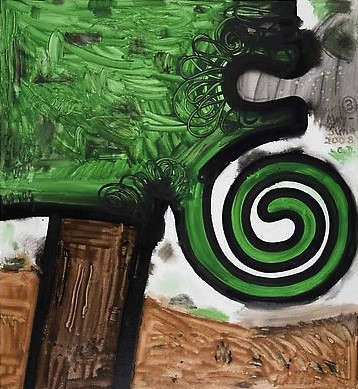 Garden (Three), Mixed media on linen