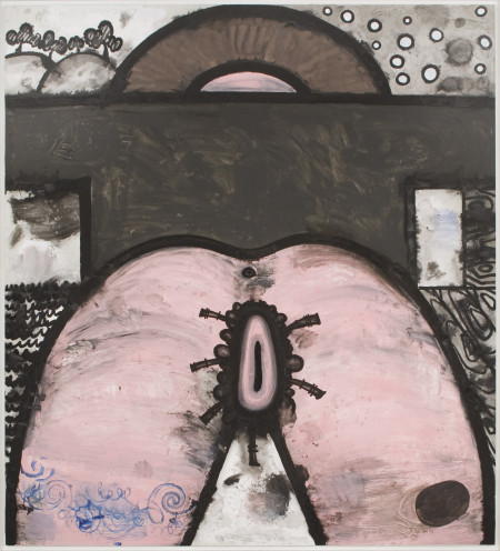 Giant, Mixed media on linen