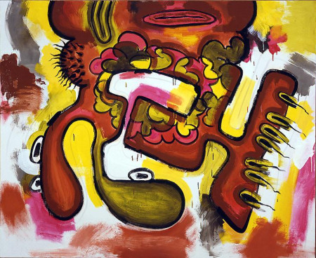 Group D #2, Mixed media on linen