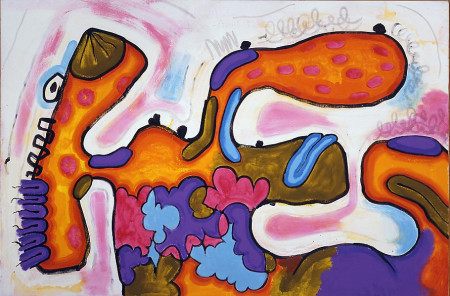 Group D #3, Mixed media on linen