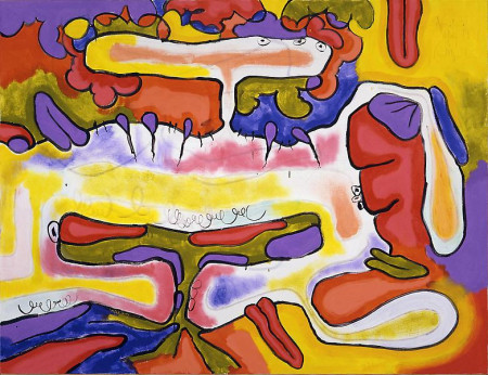 Group E #2, Mixed media on linen