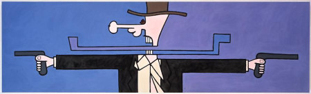 Gunslinger, Mixed media on linen