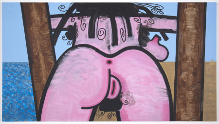 Hers (Finding Water), Mixed media on linen