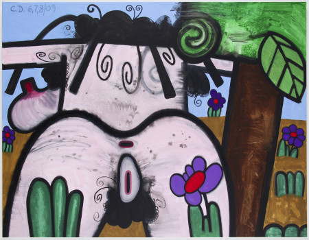 (Hers) Night and Day #1, Mixed media on linen