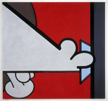 In Red Space (Four), Mixed media on linen