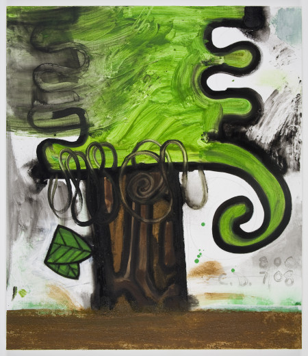 Leaf (one), Mixed media on linen