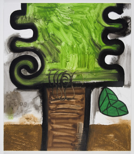 Leaf (three), Mixed media on linen