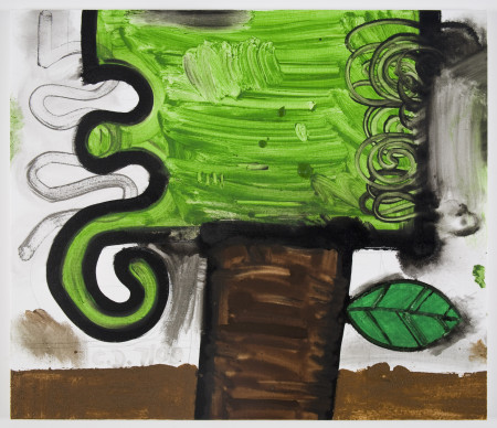 Leaf (two), Mixed media on linen