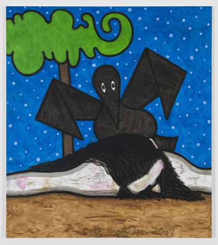 Left for Dead (1), Mixed media on linen