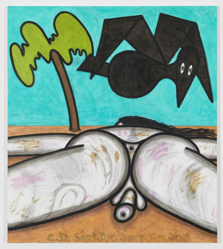 Left for Dead (4), Mixed media on linen