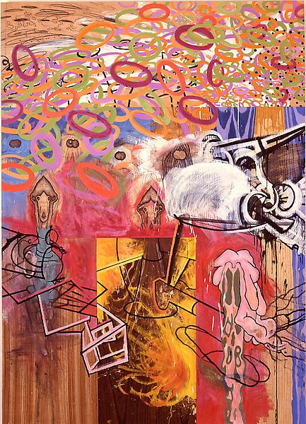 Maple-Whiteland, Mixed media on birdseye maple, olive, ash (burl), zebrano, teak, and white ash