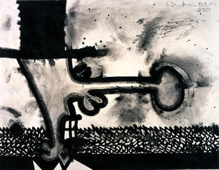 Meso-Kingdom Five (Orgone Sea), Mixed media on linen