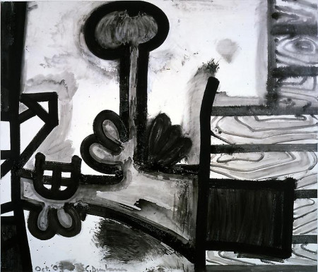 Meso-Kingdom Fourteen (Dark Corner), Mixed media on linen