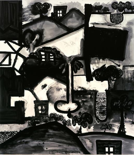 Meso-Kingdom Six (Lost), Mixed media on linen