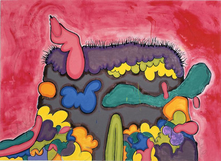 Mound C, Mixed media on linen