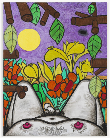 Now and Around Here (1), Mixed media on linen