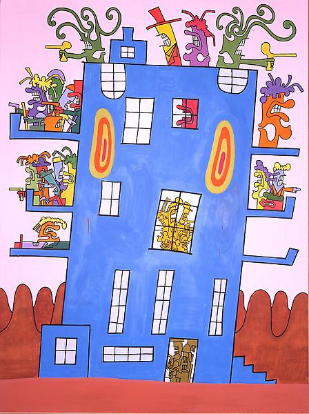 Once I Land on Mars (Copied from Grace), Mixed media on linen