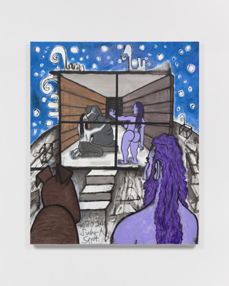 Open Studio (1), Urethane, acrylic and graphite on linen