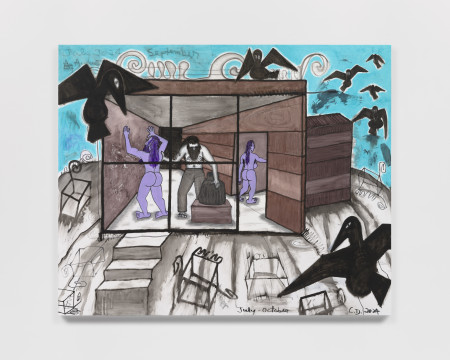 Open Studio (3), Urethane, acrylic and graphite on linen