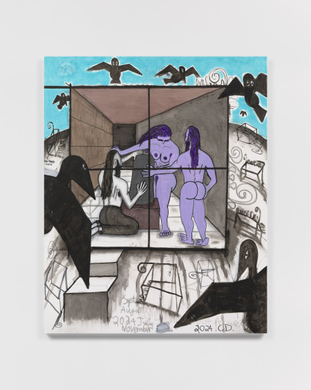 Open Studio (6), Urethane, acrylic and graphite on linen