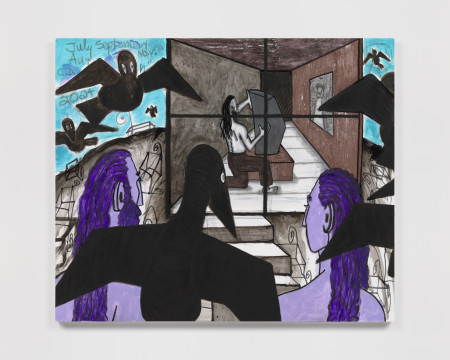 Open Studio (8), Urethane, acrylic and graphite on linen