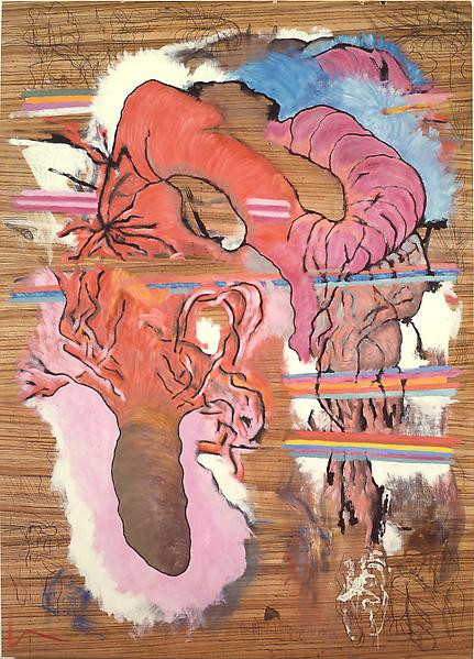 Second Zebra, Mixed media on zebra wood