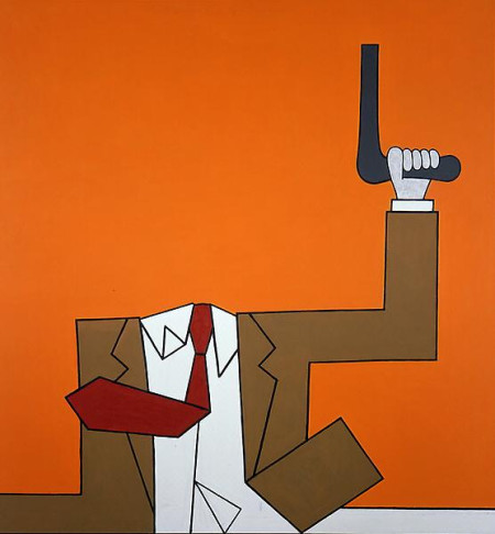 Shade, Mixed media on linen