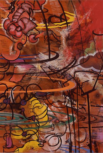 Sunspot, Mixed media on dyed wood