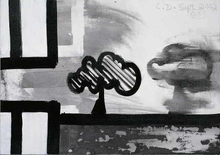 Teeth, Mixed media on linen