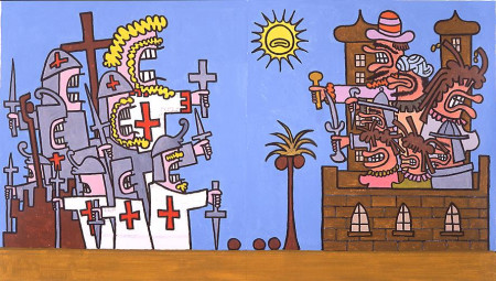 The Crusades for the New York Times Magazine, Mixed media on linen