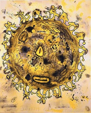 The Sun, Mixed media on linen