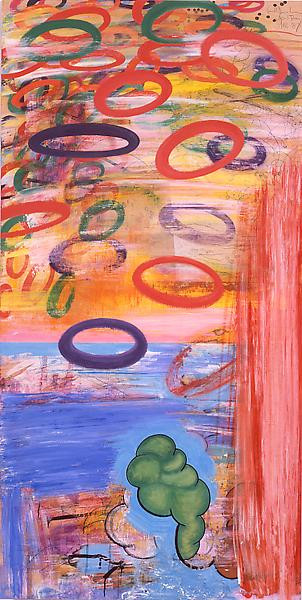 Transit, Mixed media on maple veneer