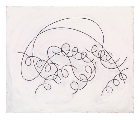 Untitled, Casein and charocal on masonite panel