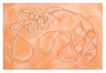 Untitled, Casein, charcoal and spackle on homasote panel