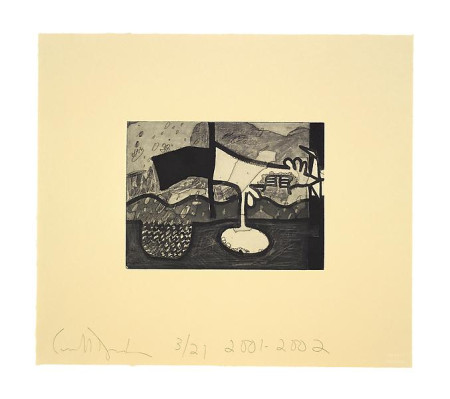 Atmospherics (Pond), Portfolio of eight etchings on Queen Anne Bible Yellow Ruscombe paper, boxed